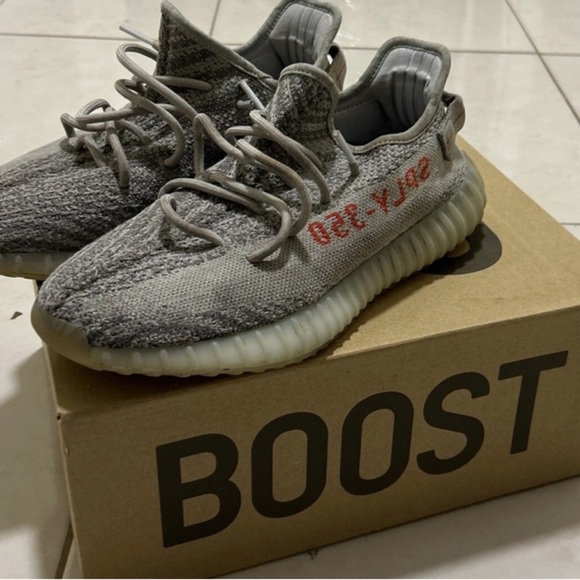 Adidas Yeezy Boost 350 v2 Shoes Mens 14 Grey Athletic Casual Sneakers - Picture 3 of 12